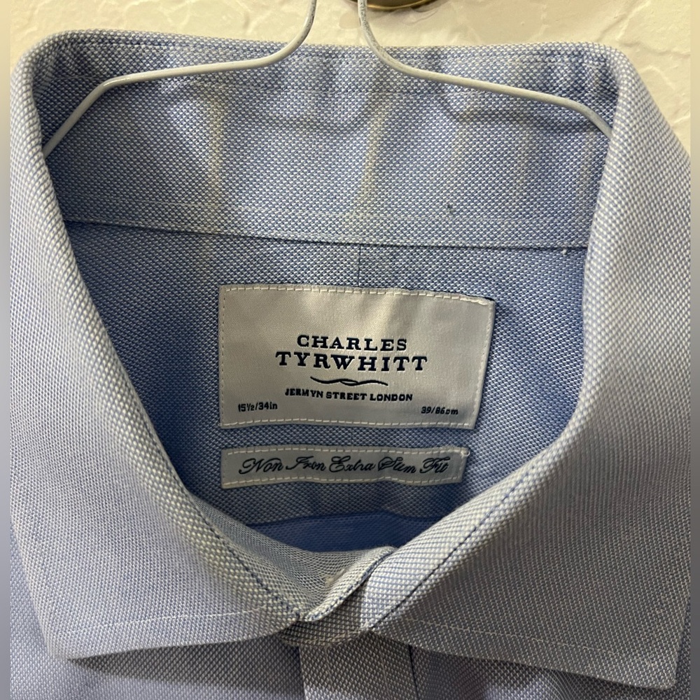 Charles Tyrwhitt Blue French Cuff Dress Shirt